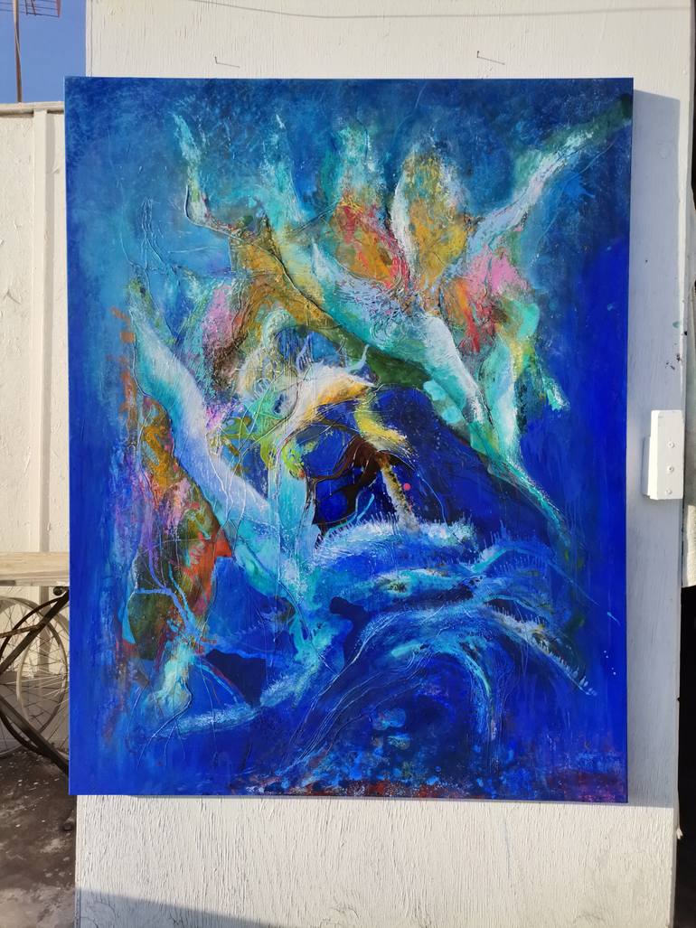 Original Abstract Expressionism Abstract Painting by Doris Duschelbauer