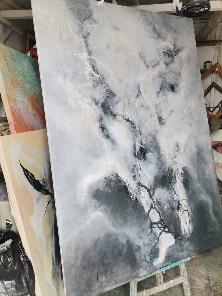 Original Abstract Expressionism Abstract Painting by Doris Duschelbauer