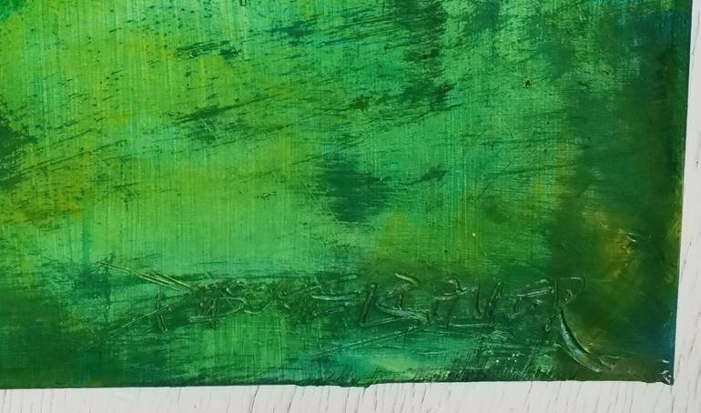 Original Abstract Garden Painting by Doris Duschelbauer