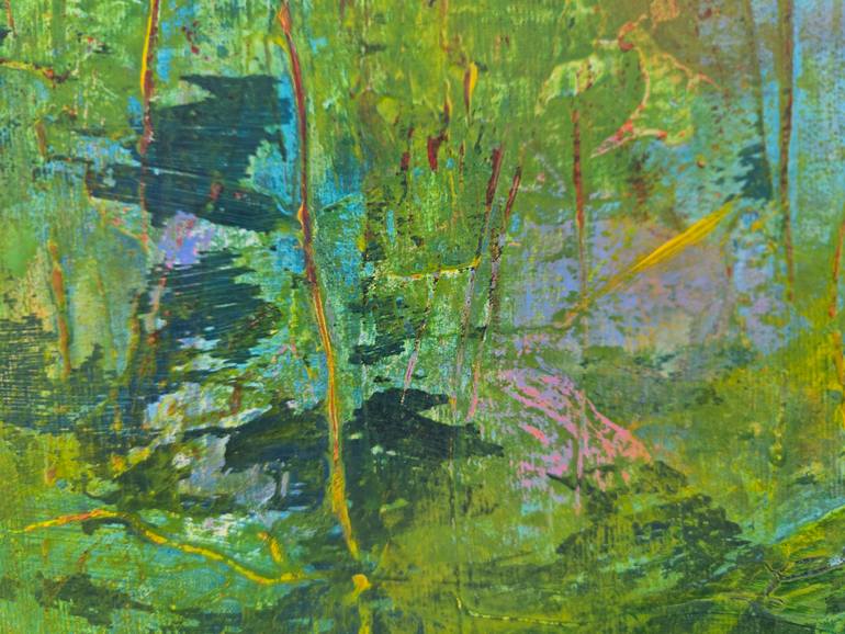 Original Abstract Garden Painting by Doris Duschelbauer