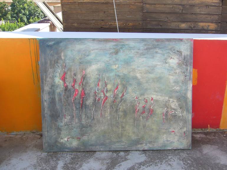 Original Abstract Expressionism People Painting by Doris Duschelbauer