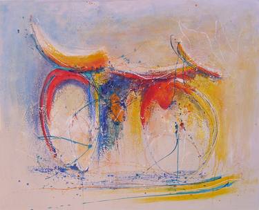 Print of Figurative Bicycle Paintings by Doris Duschelbauer