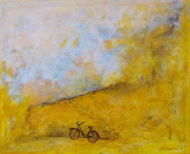 Original Modern Bicycle Paintings by Doris Duschelbauer