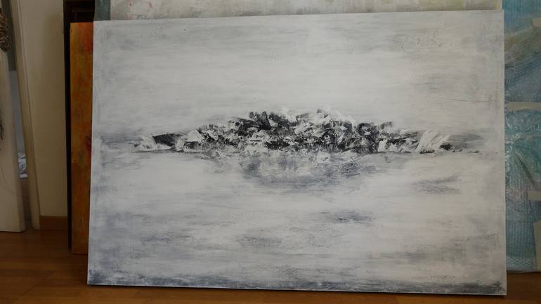 Original Abstract Expressionism Seascape Painting by Doris Duschelbauer