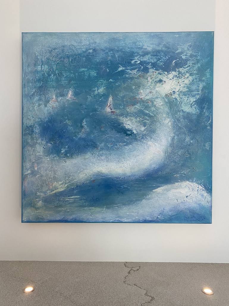 Original Abstract Seascape Painting by Doris Duschelbauer