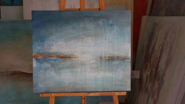 Original Abstract Expressionism Seascape Painting by Doris Duschelbauer