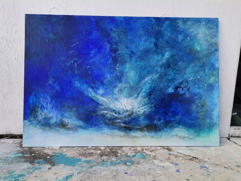 Original Abstract Expressionism Seascape Painting by Doris Duschelbauer
