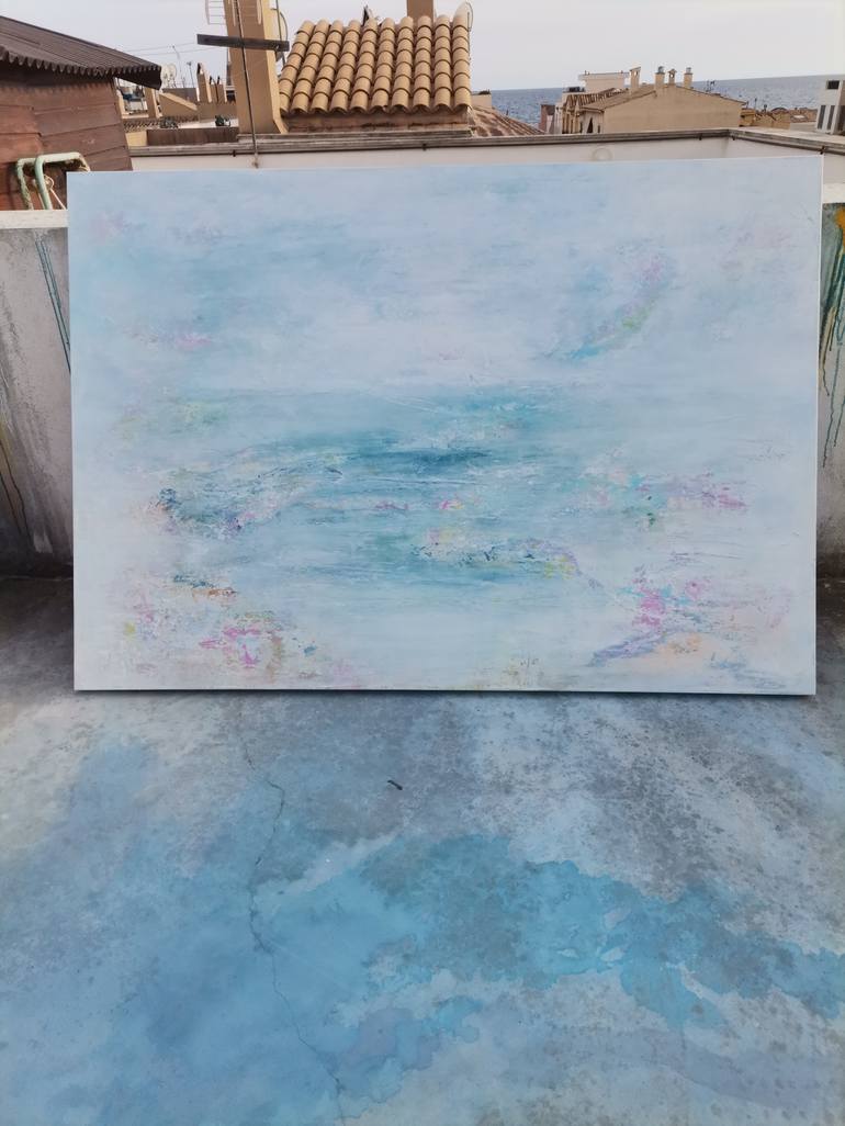 Original Abstract Seascape Painting by Doris Duschelbauer
