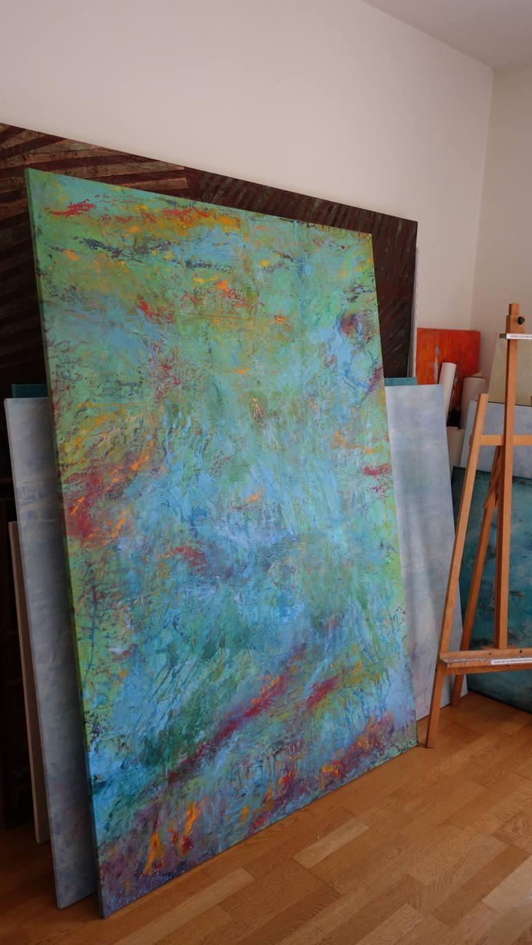 Original Abstract Expressionism Abstract Painting by Doris Duschelbauer