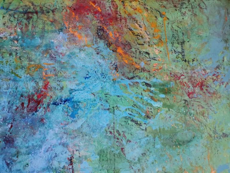 Original Abstract Expressionism Abstract Painting by Doris Duschelbauer