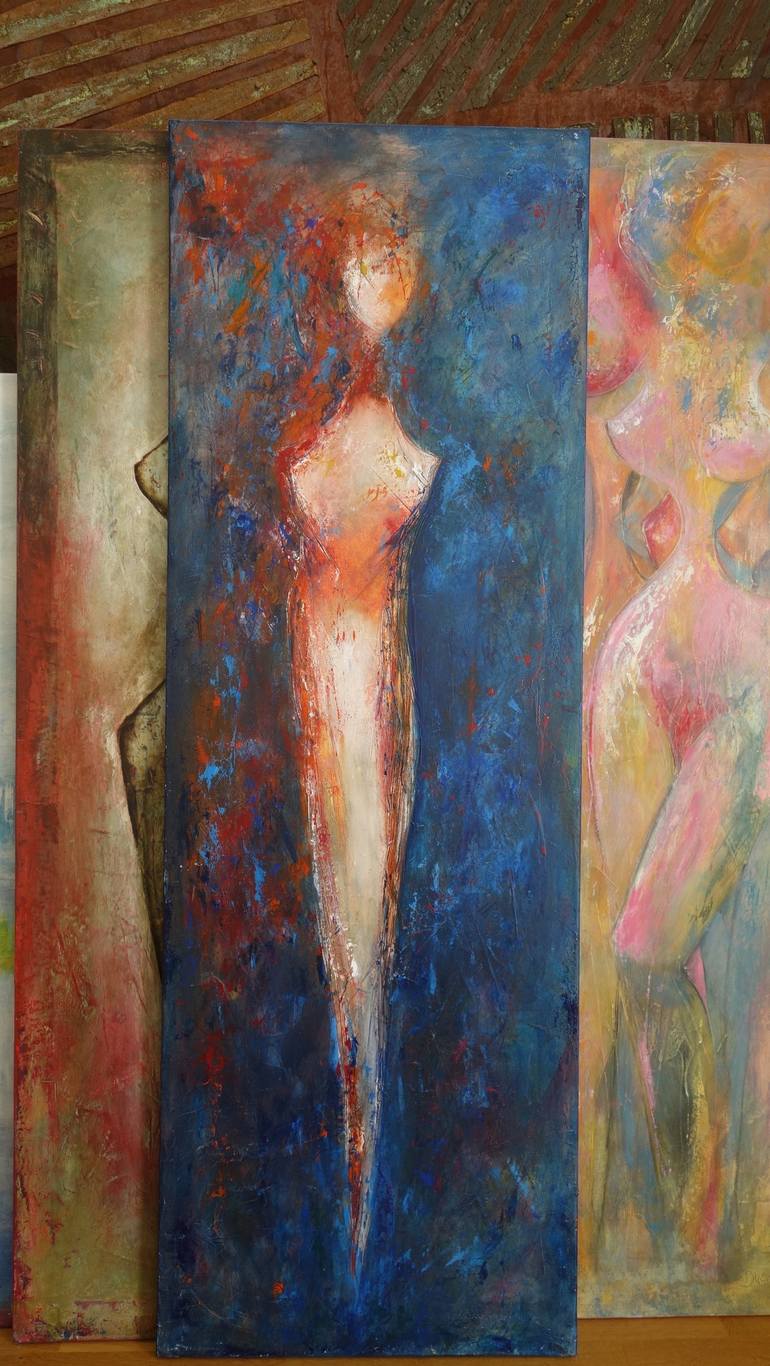 Original Expressionism Body Painting by Doris Duschelbauer