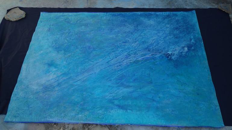 Original Abstract Expressionism Water Painting by Doris Duschelbauer