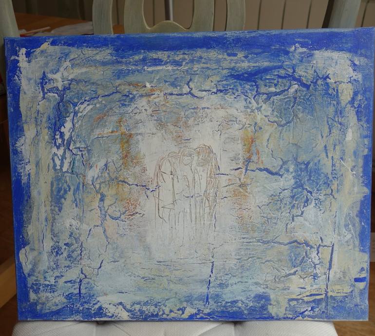 Original Abstract Expressionism Family Painting by Doris Duschelbauer
