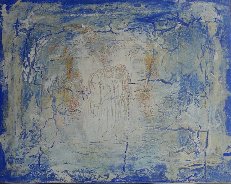 Original Abstract Expressionism Family Painting by Doris Duschelbauer