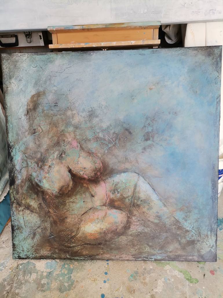 Original Impressionism Nude Painting by Doris Duschelbauer