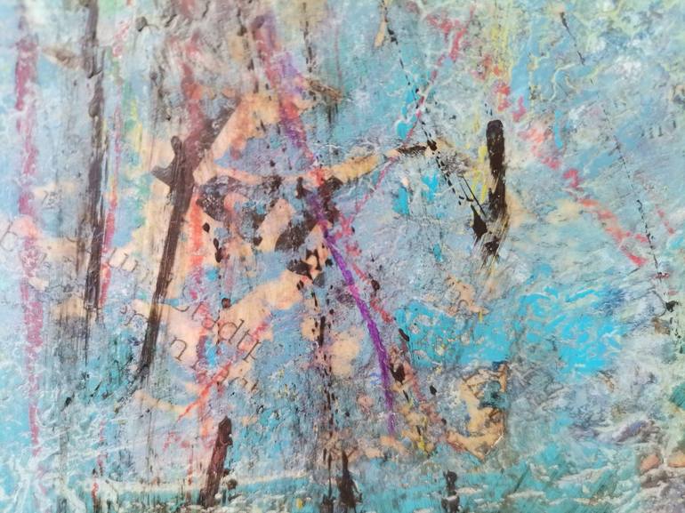 Original Abstract Expressionism People Painting by Doris Duschelbauer