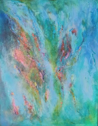 Original Abstract Expressionism Water Paintings by Doris Duschelbauer