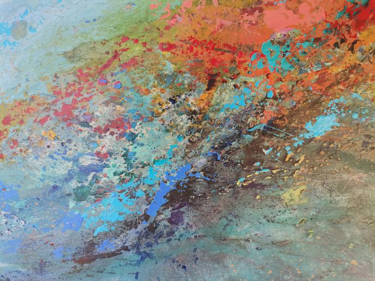 Original Abstract Expressionism Water Painting by Doris Duschelbauer