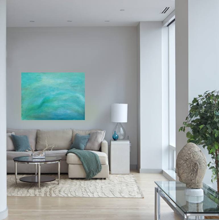 Original Abstract Water Painting by Doris Duschelbauer