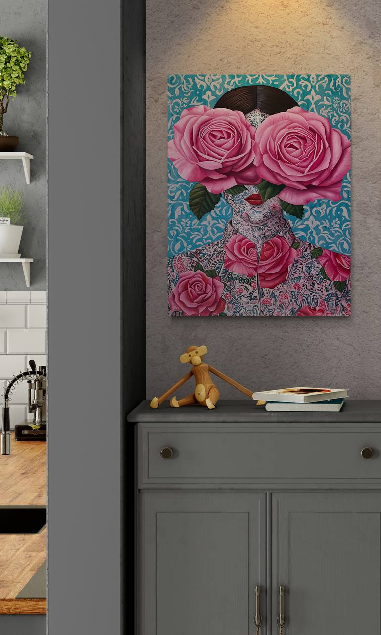 Original Surrealism Women Painting by Ganna Alyousif