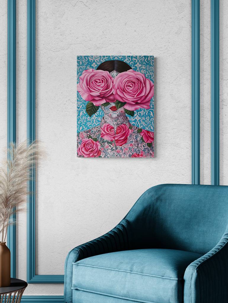 Original Surrealism Women Painting by Ganna Alyousif