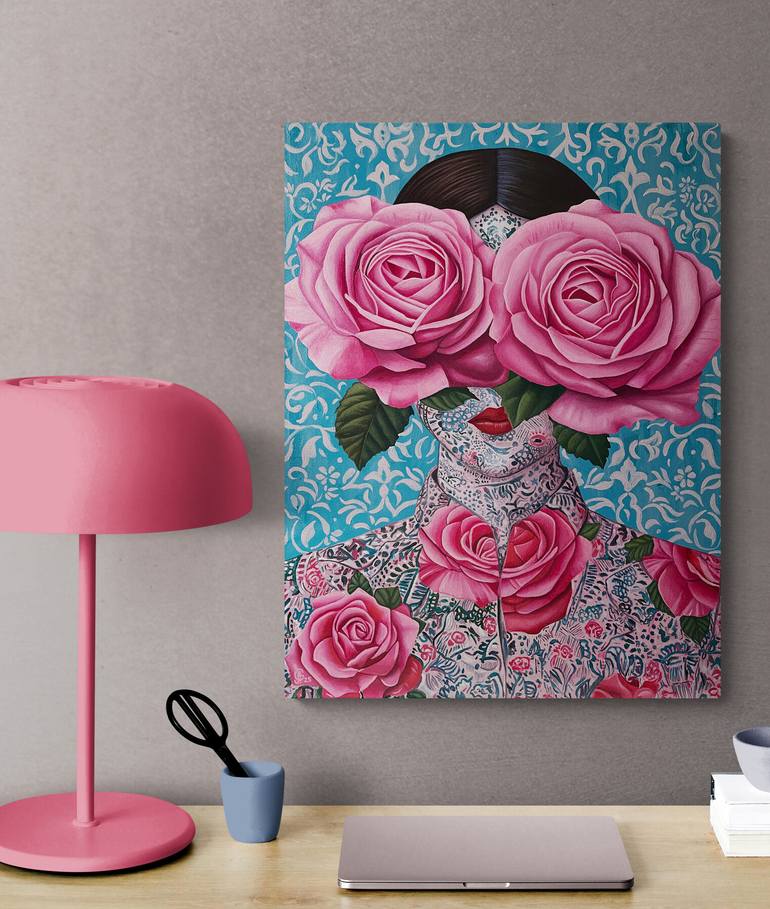 Original Surrealism Women Painting by Ganna Alyousif