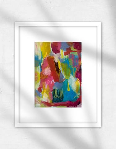 Original Abstract Expressionism Abstract Mixed Media by Francisca Viveros