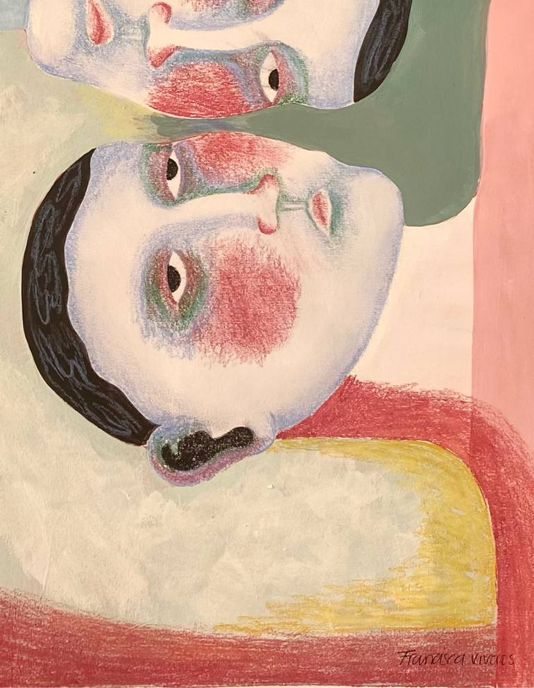 Original Abstract People Mixed Media by Francisca Viveros