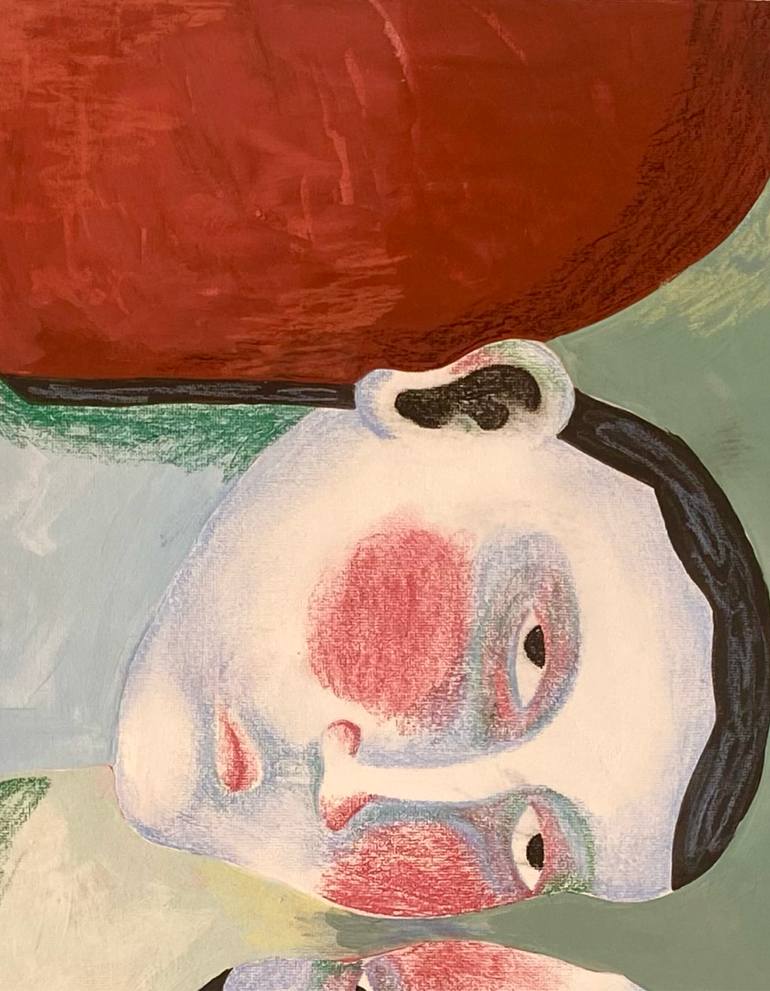 Original Abstract People Mixed Media by Francisca Viveros