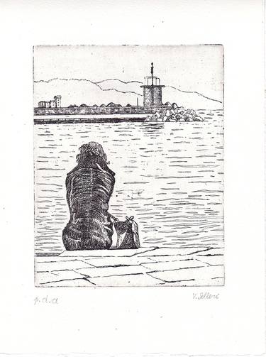 Original Figurative Seascape Printmaking by Vittorio Selleri