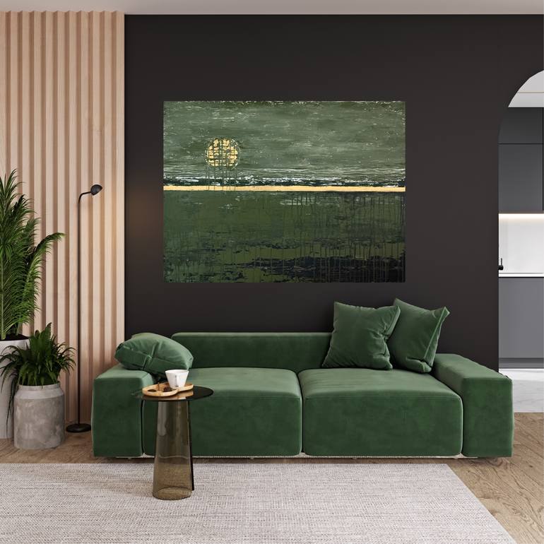 Original Art Deco Abstract Painting by Lusi Manukyan