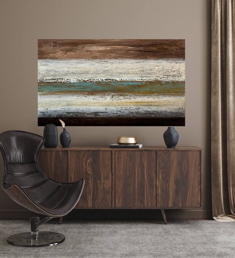 Original Art Deco Abstract Painting by Lusi Manukyan