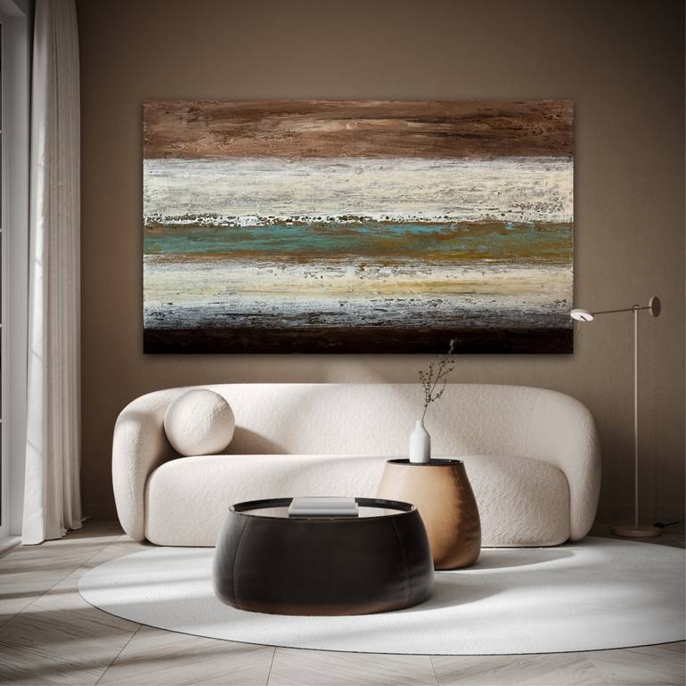 Original Art Deco Abstract Painting by Lusi Manukyan