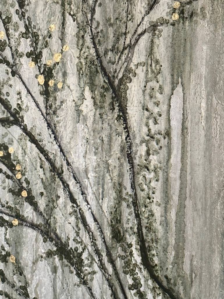 Original Abstract Botanic Painting by Lusi Manukyan