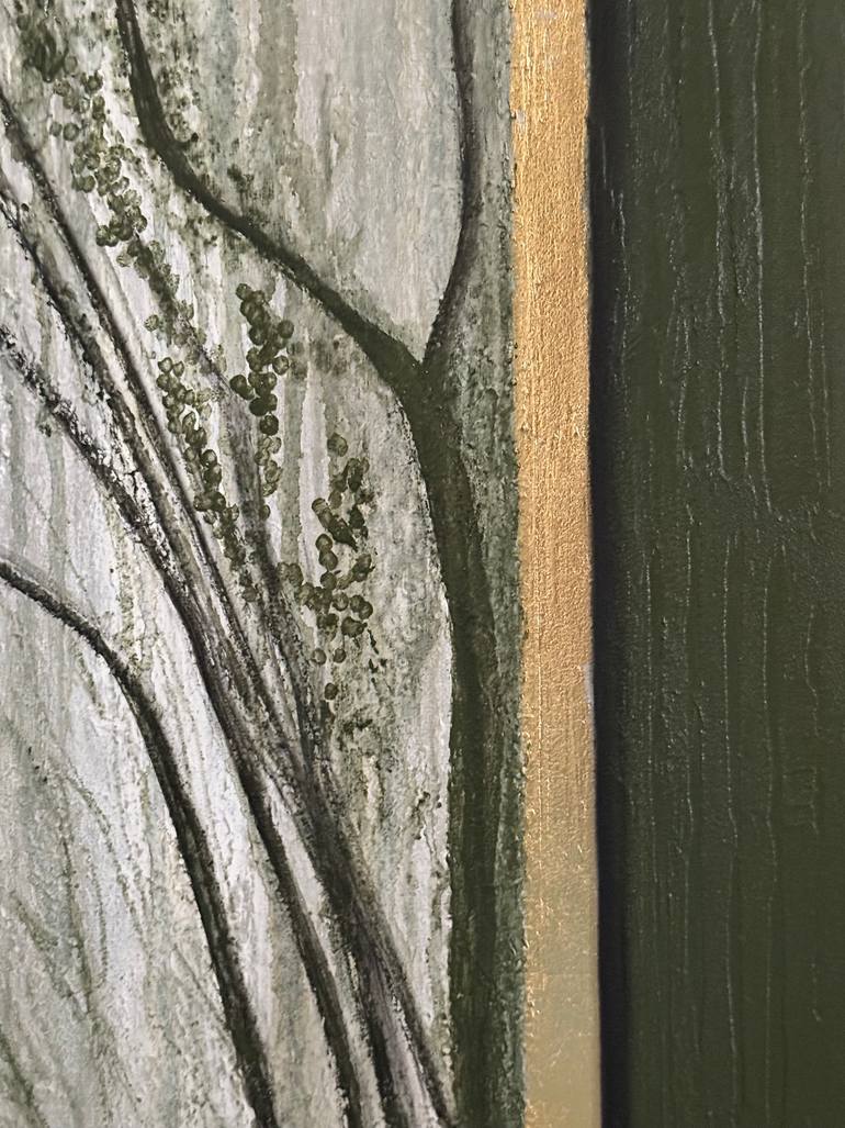 Original Abstract Botanic Painting by Lusi Manukyan