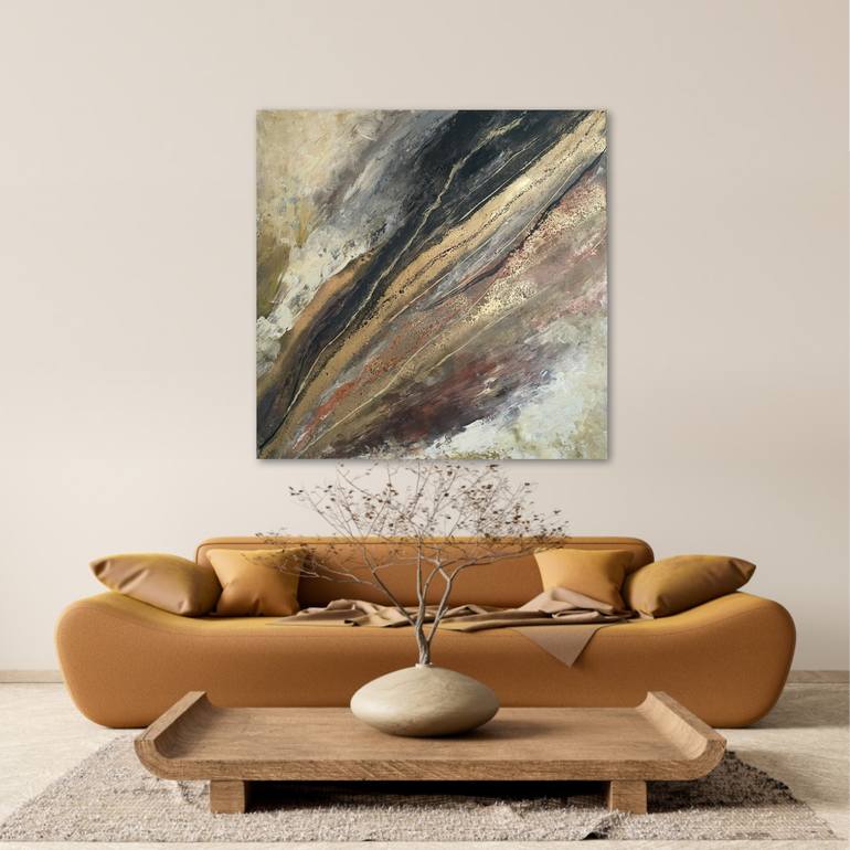 Original Art Deco Abstract Painting by Lusi Manukyan