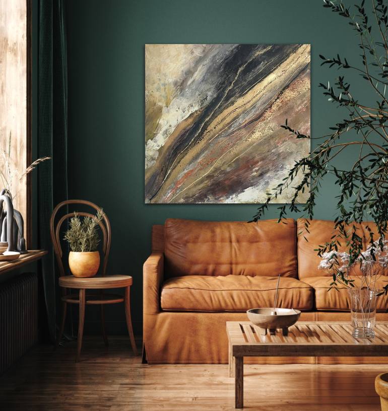 Original Art Deco Abstract Painting by Lusi Manukyan