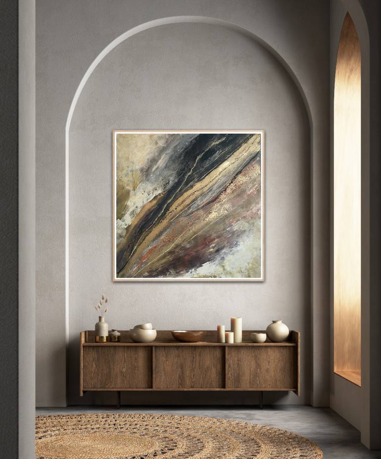 Original Art Deco Abstract Painting by Lusi Manukyan