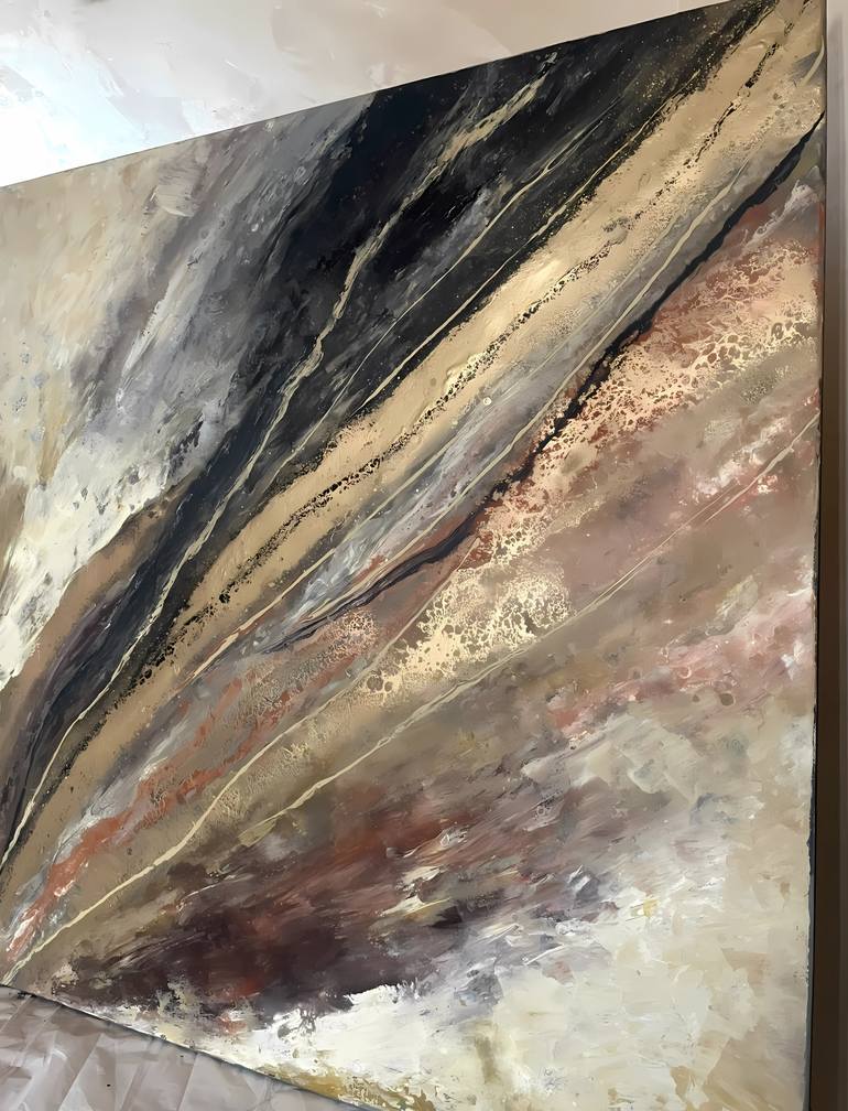 Original Art Deco Abstract Painting by Lusi Manukyan