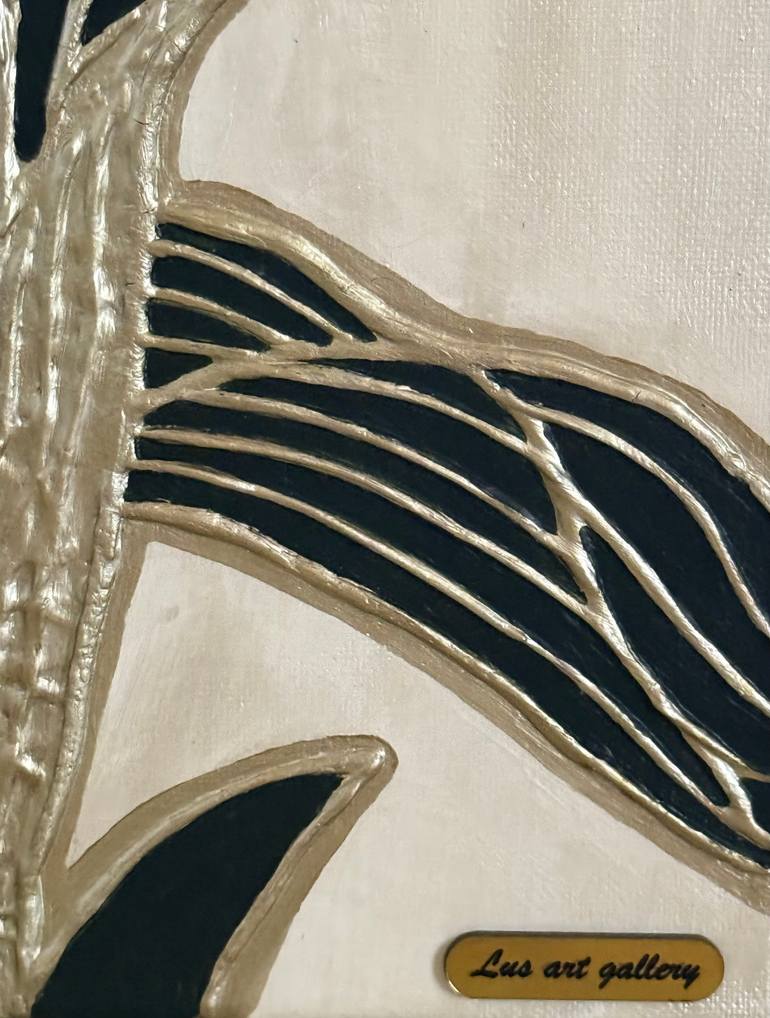 Original Abstract Botanic Painting by Lusi Manukyan