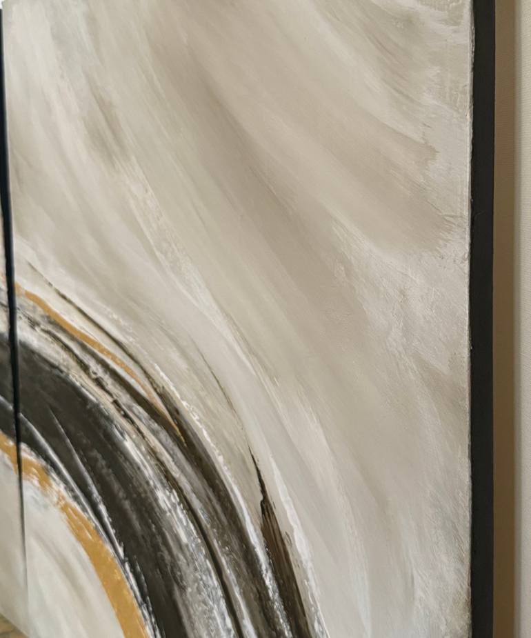 Original Art Deco Abstract Painting by Lusi Manukyan