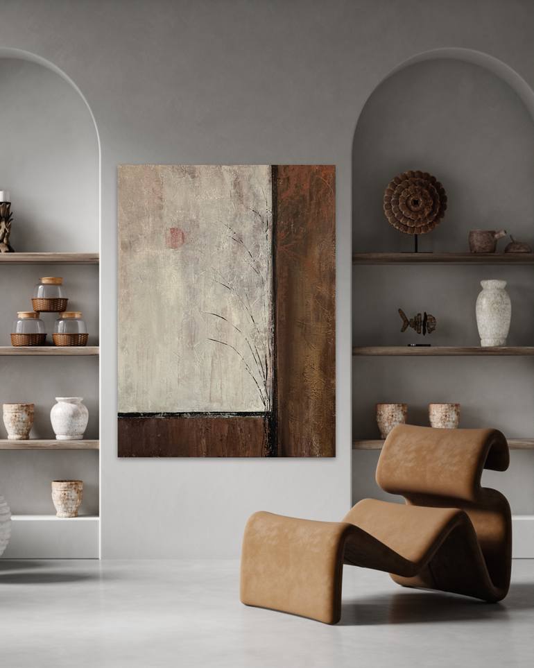 Original Art Deco Abstract Painting by Lusi Manukyan