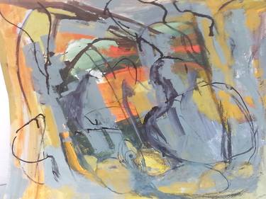 Original Abstract Expressionism Abstract Mixed Media by Kate Kelly