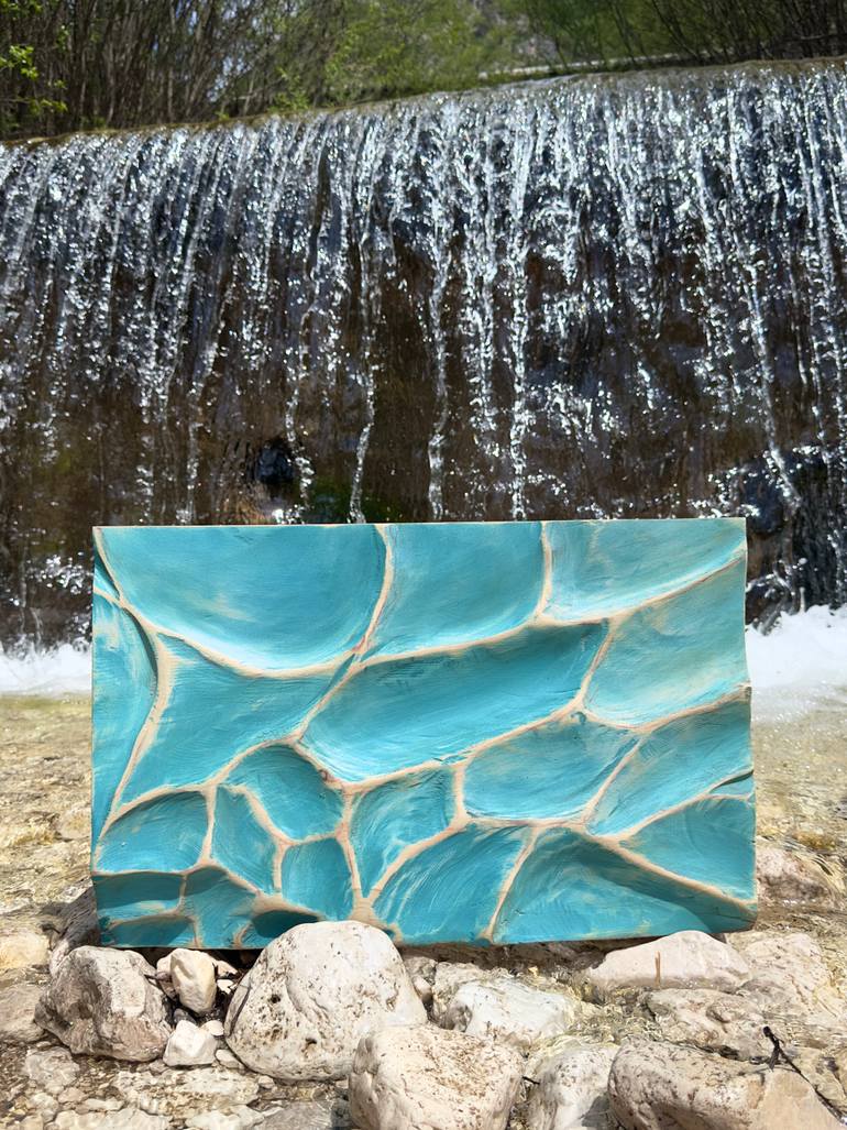 Original Abstract Expressionism Water Sculpture by Haiua Studio