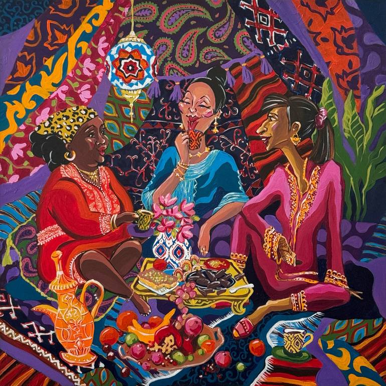 Print of Folk Women Paintings by Kseniia Barvinko