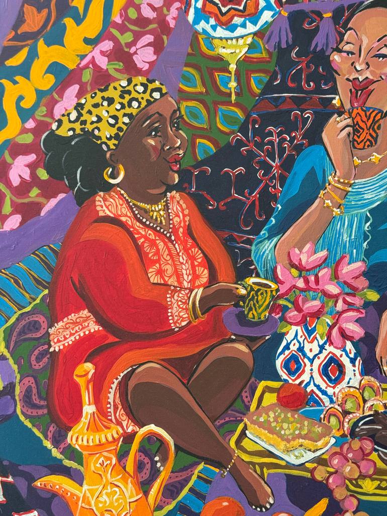 Original Folk Women Painting by Kseniia Barvinko
