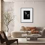Black frame, golden-ratio mat, border, signature