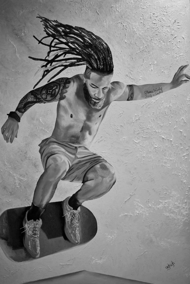 Original Art Deco Sports Painting by Stacey High