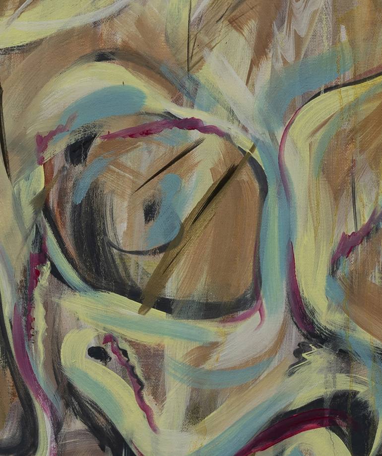 Original Abstract Expressionism Time Painting by Liang Li