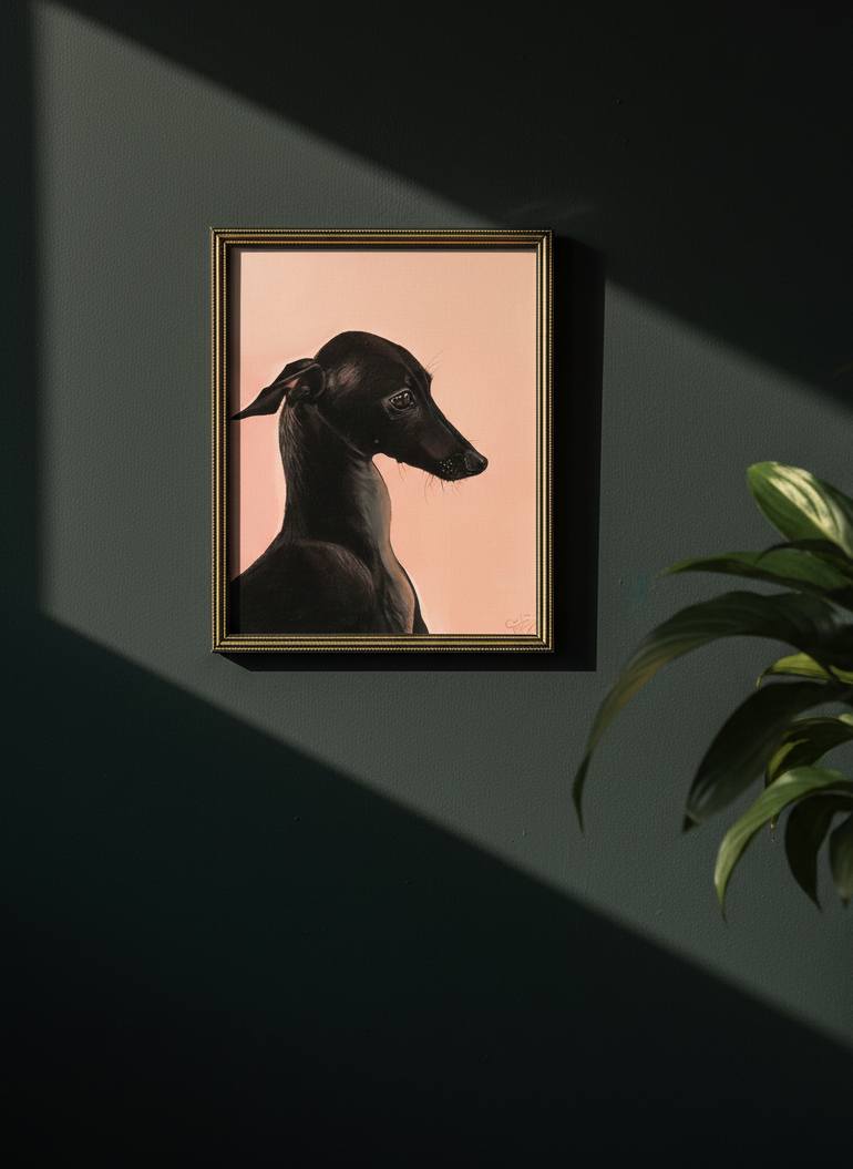 Original Minimalism Dogs Painting by Carla Tracy